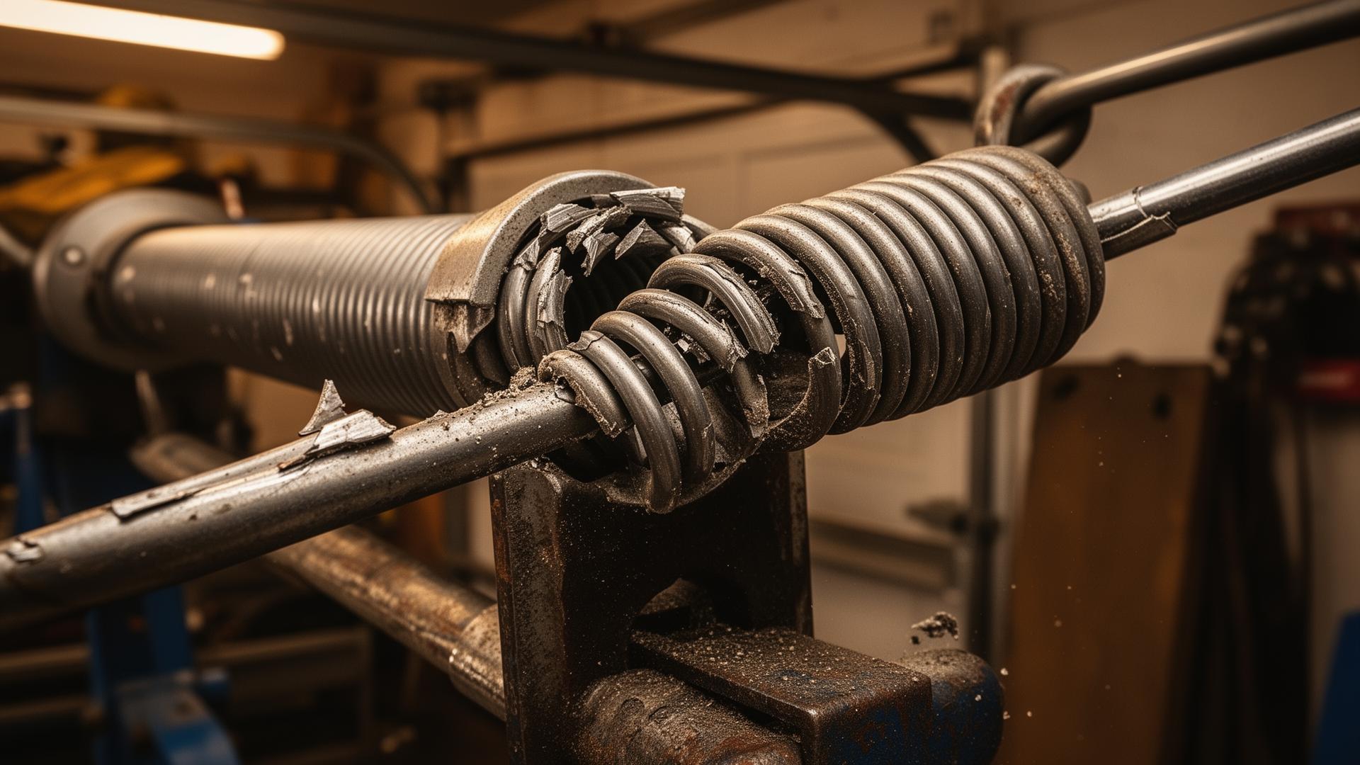 Garage door spring replacement on Ipswich home